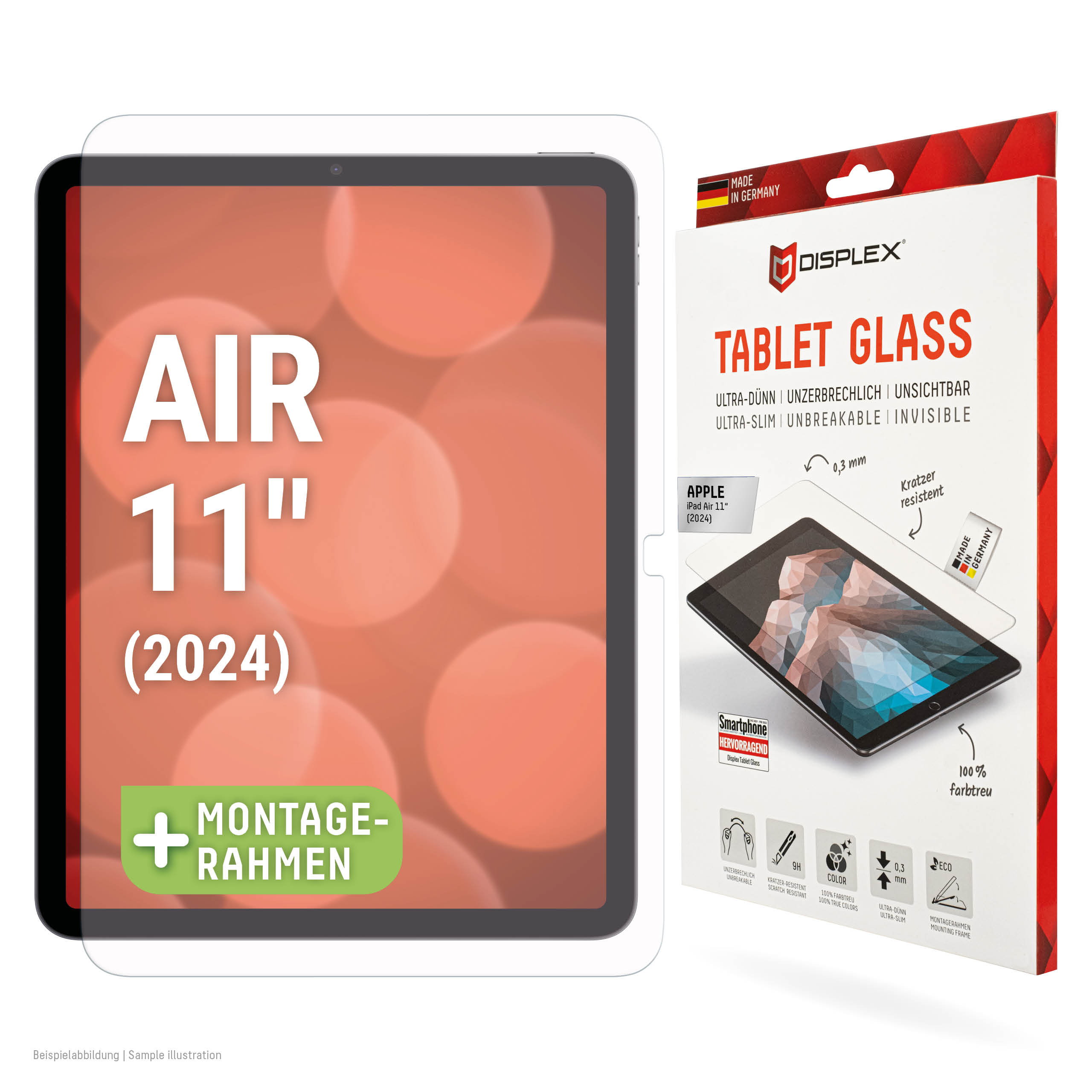 DISPLEX Tablet Glass Displayschutzfolie | Apple iPad Air 11" (2026 - 2024) | 01962