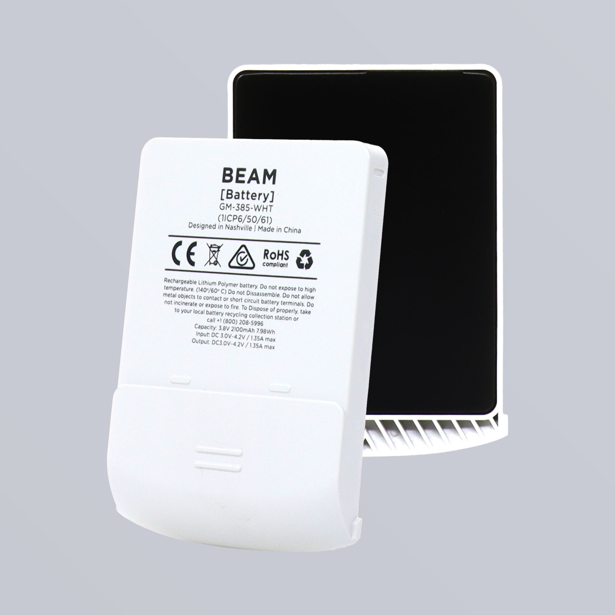 Beam Mobile Battery Pack (Ersatz-/Zusatz-Akku) | 2.100 mAh | Apple iPhone SE (2022 & 2020) | weiß | bulk | GM-385 Beam Mobile Battery Pack (Ersatz-/Zusatz-Akku) | 2.100 mAh | Apple iPhone SE (2022 & 2020) | weiß | bulk | GM-385