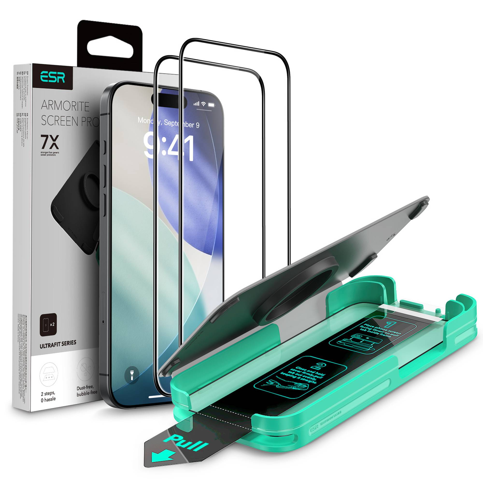 ESR Armorite Displayschutz | UltraFit Aufbringhilfe | Apple iPhone Air | 2er Pack | 1D88700201