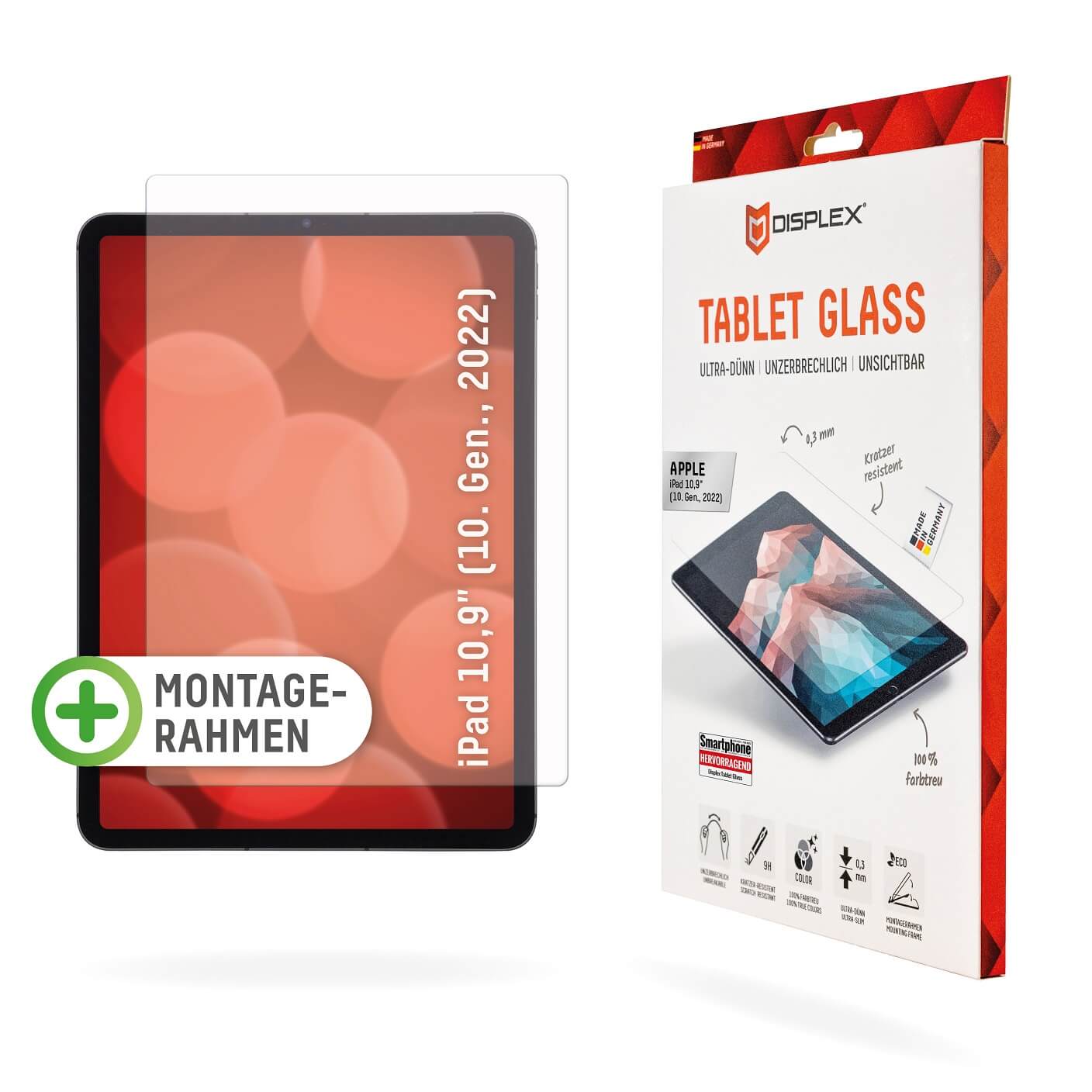 DISPLEX Tablet Glass Displayschutzfolie | Apple iPad 11" (2025) / iPad 10,9" (2022) | 01754