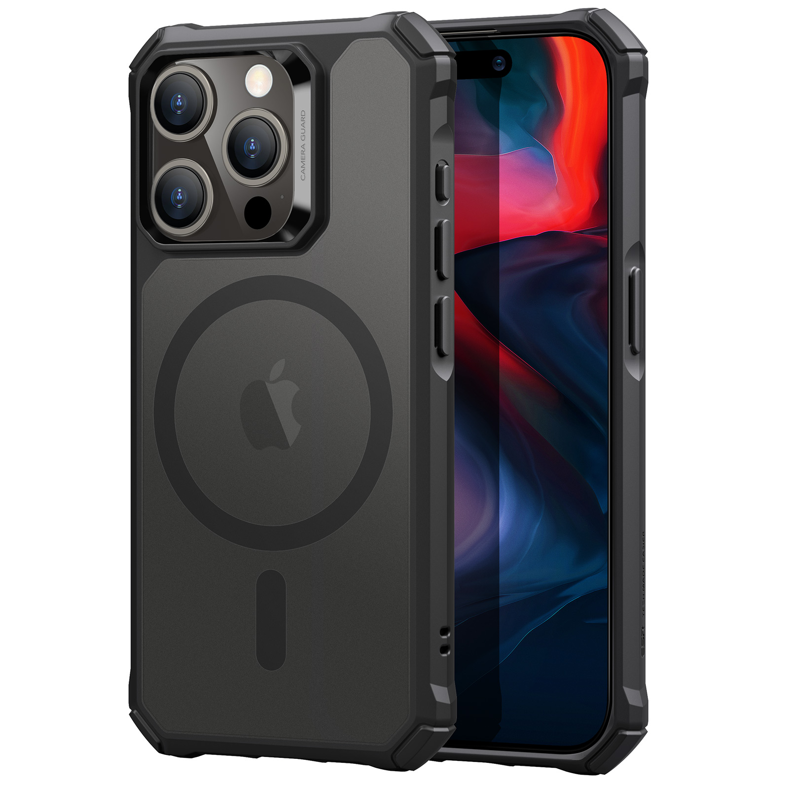 ESR Air Armor HaloLock Case | Apple iPhone 15 Pro | frosted schwarz | 1A6900202