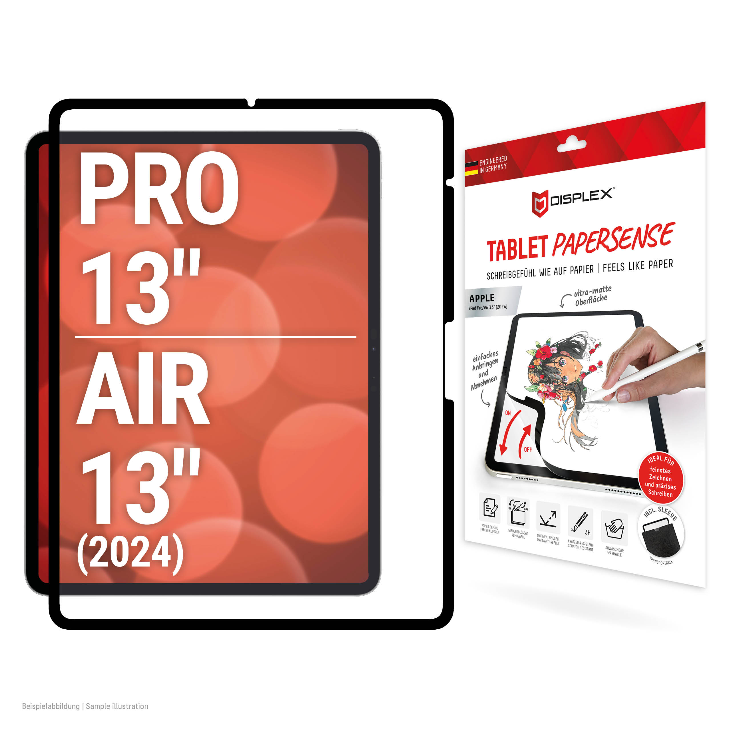 DISPLEX PaperSense Schreibfolie | Apple iPad Air 13" (2026 - 2024) / iPad Pro 13" (2025 & 2024) | 01987