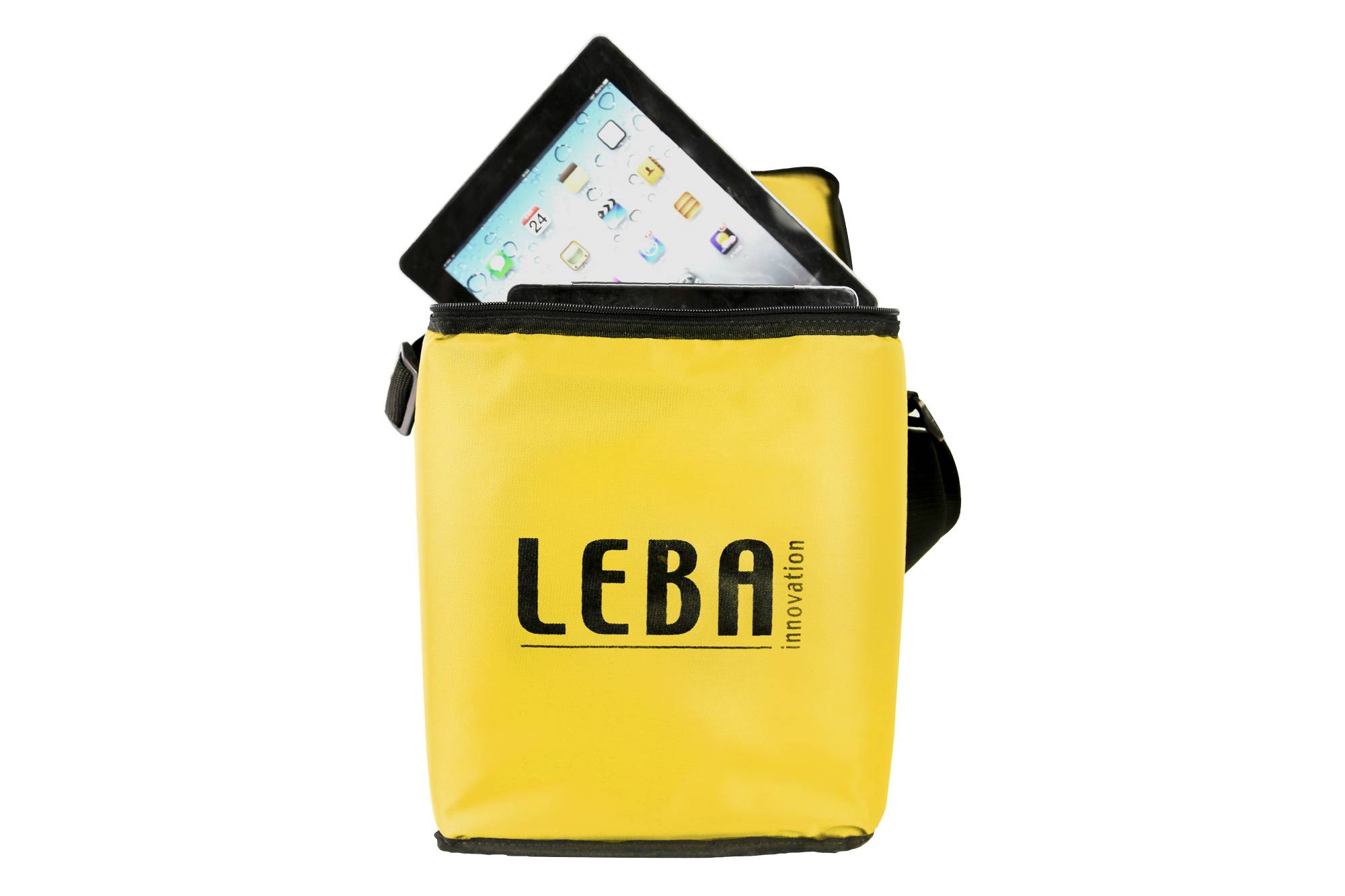 LEBA NoteBag 5 Tablet Lade- und Aufbewahrungstasche | USB-C / 90W / PD 3.0 | 11" | gelb | bulk | NB2-5T-YEL-UC-SC