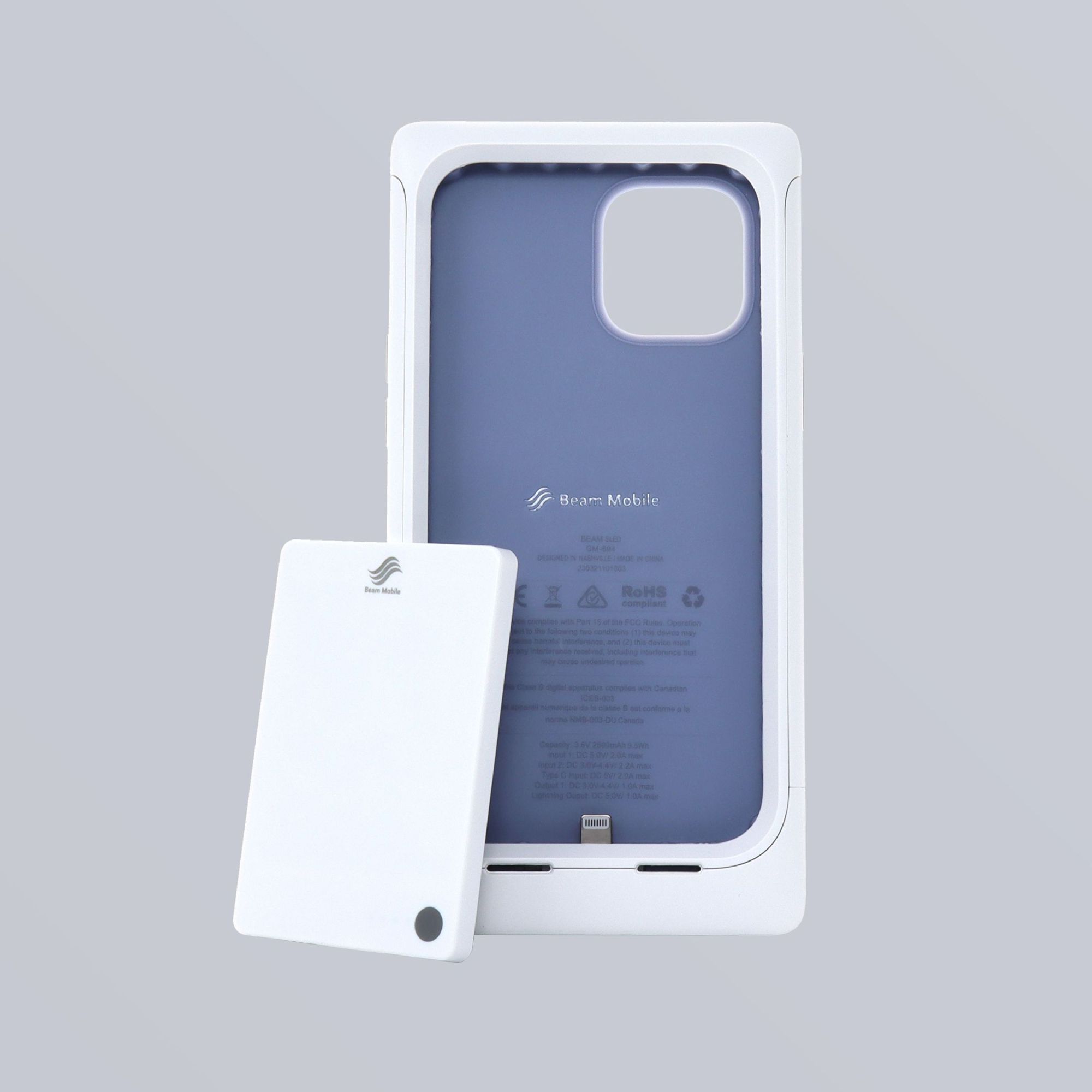 Beam Mobile Healthcare Schutzhülle mit integriertem Zusatzakku | Apple iPhone 14/13/12 | weiß | bulk | GM-694 Beam Mobile Healthcare Schutzhülle mit integriertem Zusatzakku | Apple iPhone 14/13/12 | weiß | bulk | GM-694