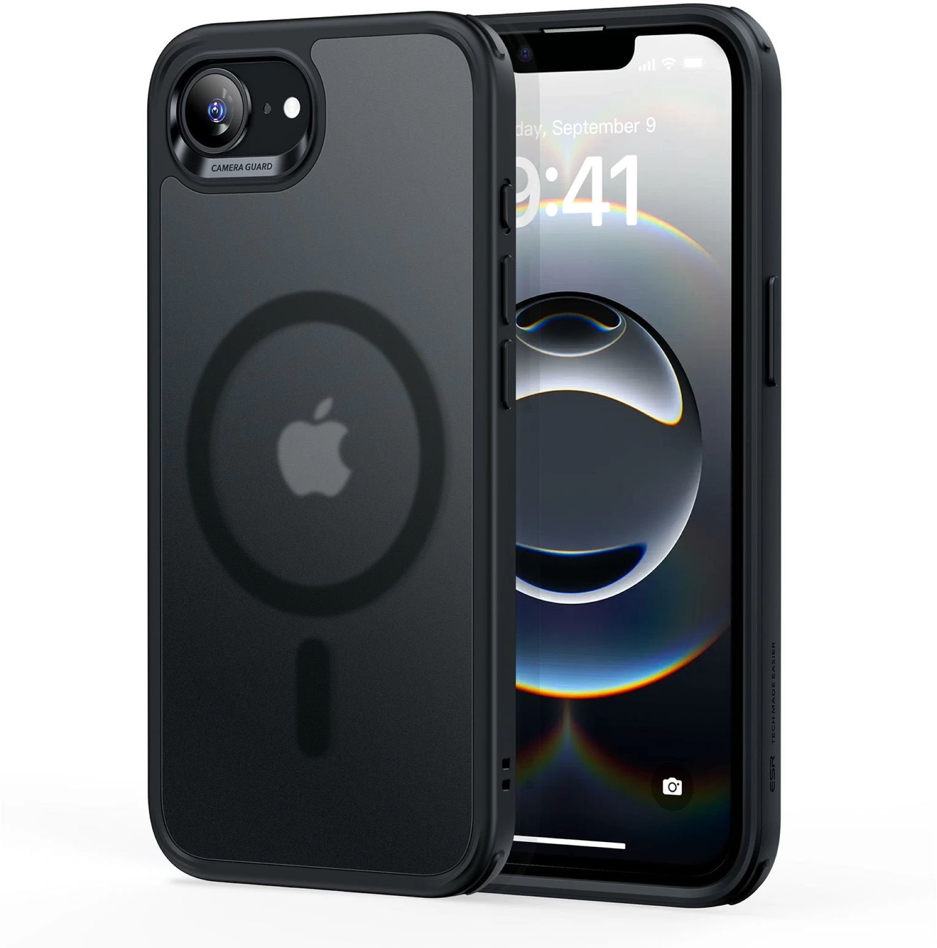 ESR Classic Hybrid HaloLock Case | Apple iPhone 17e/16e | frosted schwarz | 1A84200302