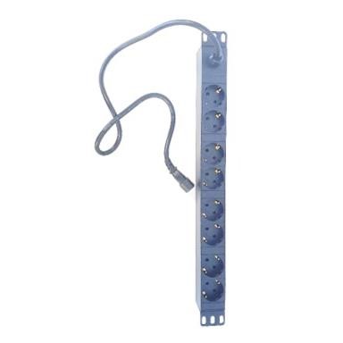 LEBA 8-fach Steckdosenleiste für NoteCart Flex Extended 16/24/32 | schwarz | bulk | C-PA8-FLEX2-SC