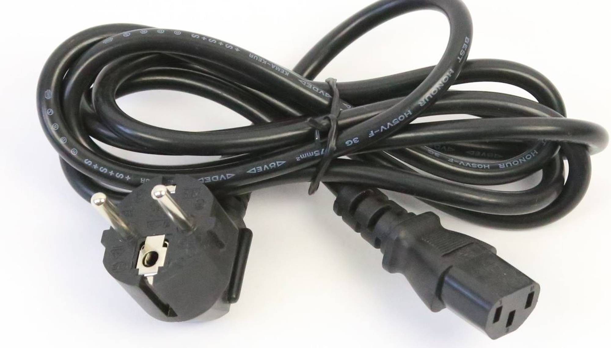 LEBA Netzkabel für NoteBox & NoteCase & NoteCart Tablet | C13 / Schuko / 3m | schwarz | bulk | NCABLE-C13-SC-3.0M