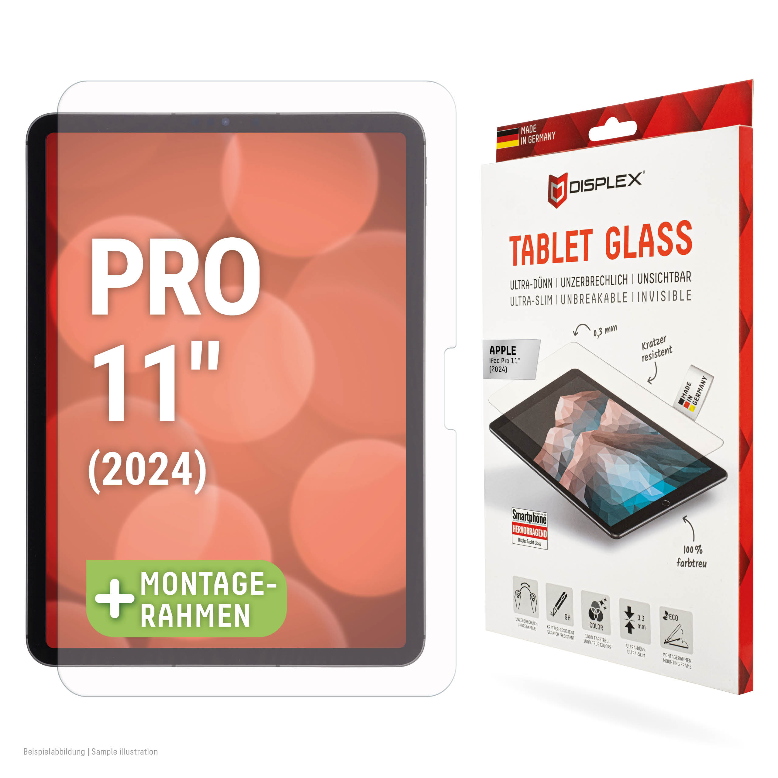 DISPLEX Tablet Glass Displayschutzfolie | Apple iPad Pro 11" (2025 & 2024) | 01960