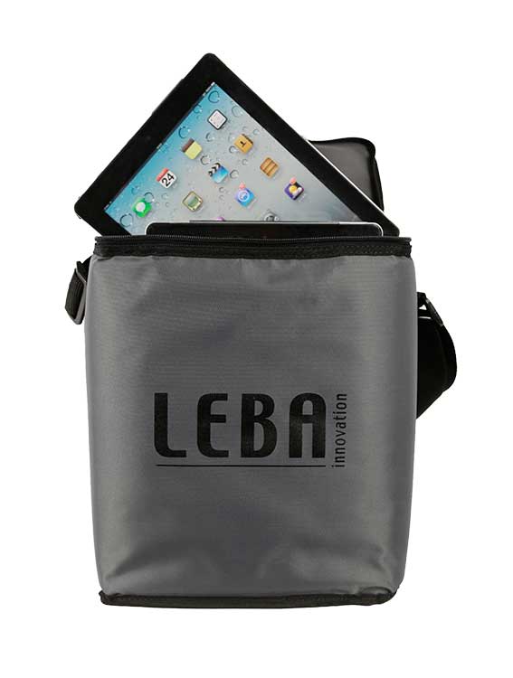 LEBA NoteBag 5 Tablet Lade- und Aufbewahrungstasche | USB-C / 90W / PD 3.0 | 11" | grau | bulk | NB2-5T-GREY-UC-SC