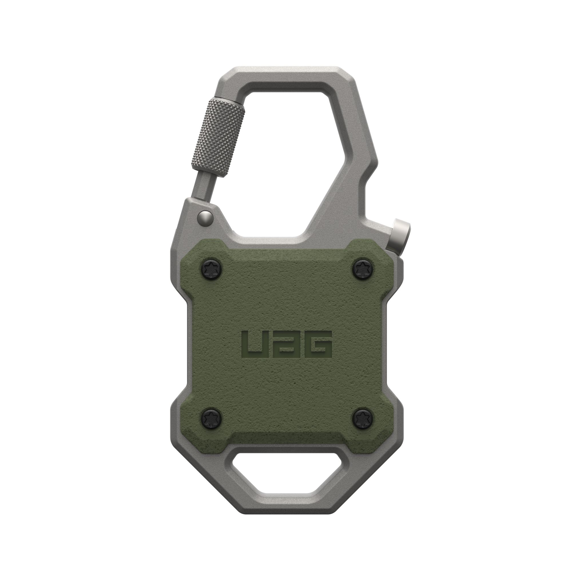 UAG Urban Armor Gear Monarch Case mit Karabiner & Schlüsselanhänger | Apple AirTag | olive drab/silber | 164004117233