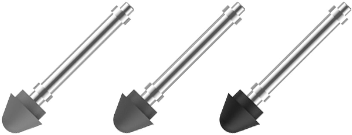 Adonit Ersatzspitzen-Set für den Adonit Note+ 2 | 3 Stk. | schwarz/dunkelgrau/hellgrau | ADNP2RT