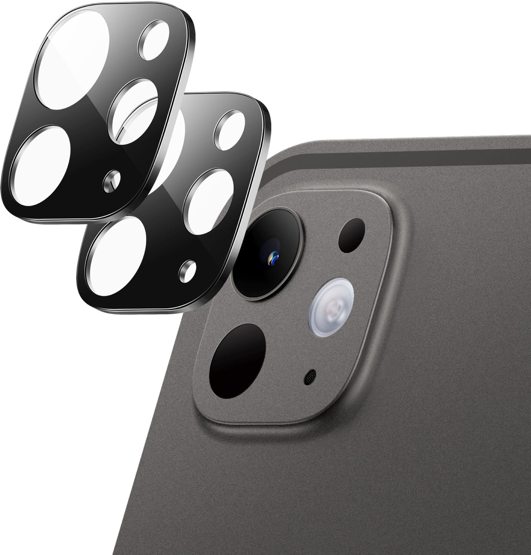 ESR Kameralinsen Schutz | Apple iPad Pro 11" (2025 - 2020) / Pro 13" (2025 & 2024) / Pro 12,9" (2022 - 2020) | 2er Pack | schwarz/transparent | 3C03197050103