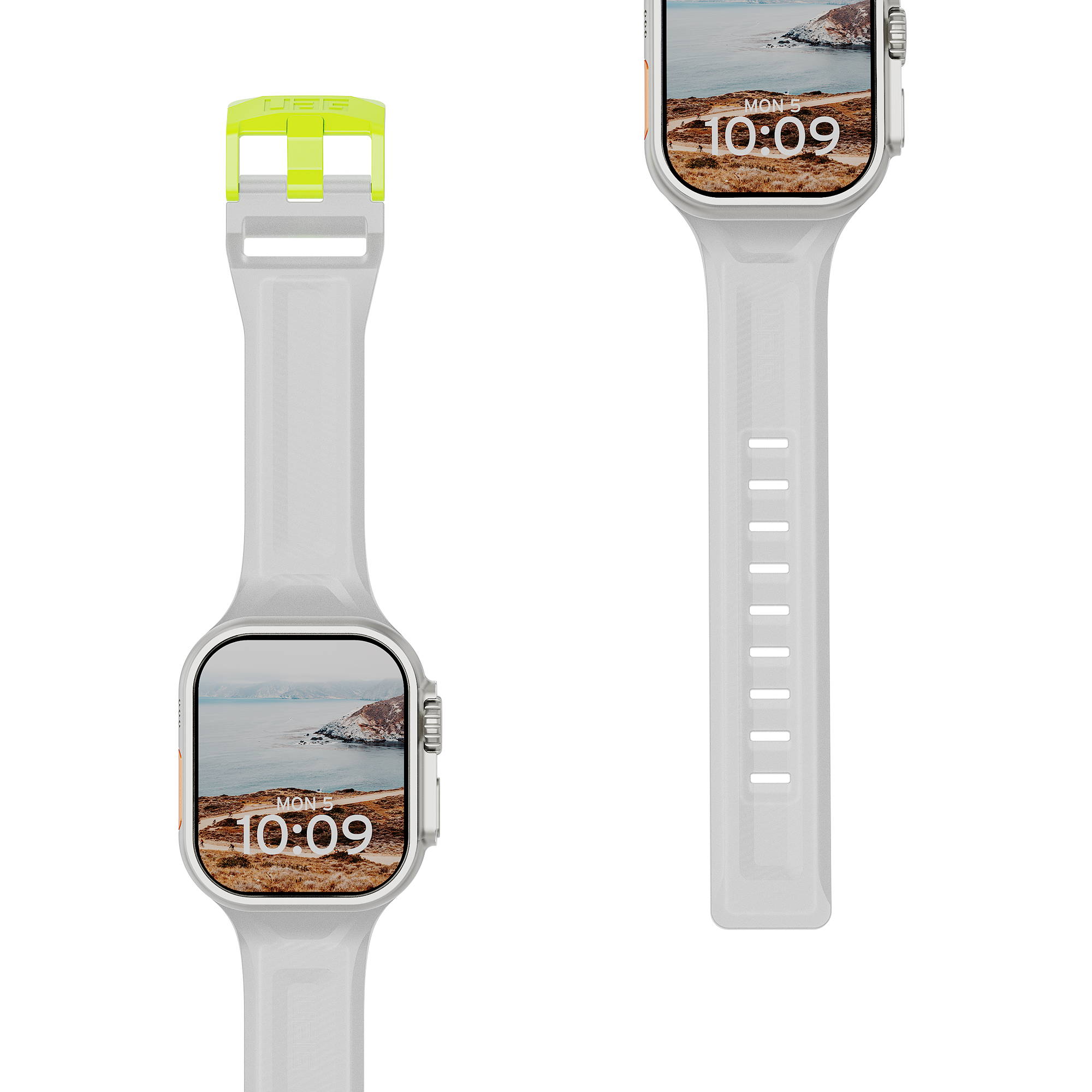 UAG Urban Armor Gear Scout Strap | Apple Watch Ultra/44/45/46mm | smoke/active neon | 191488113B81