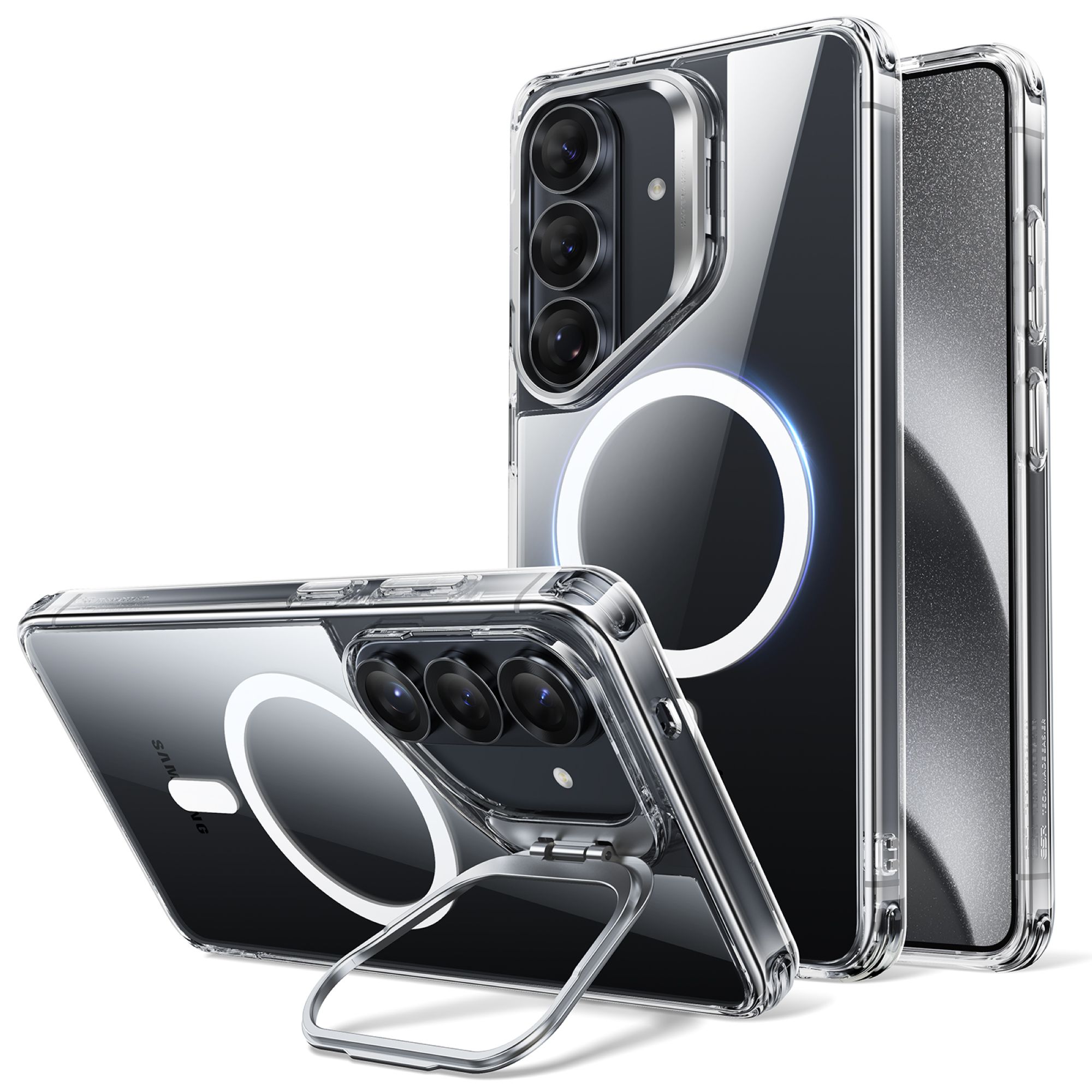ESR Classic Hybrid HaloLock Case mit Stash Stand | Samsung Galaxy S26+ | transparent | 1A89500102