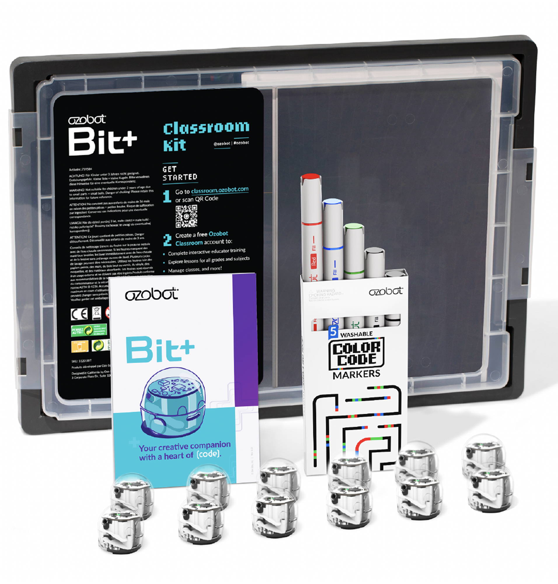 Ozobot Bit+ Klassenset (12) | 12er Set | 51201BIT